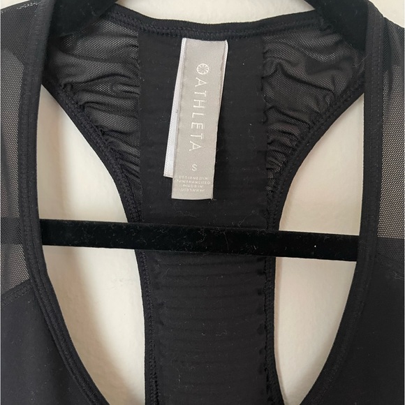 ATHLETA Breezy Ruched Black Tank - Picture 4 of 4